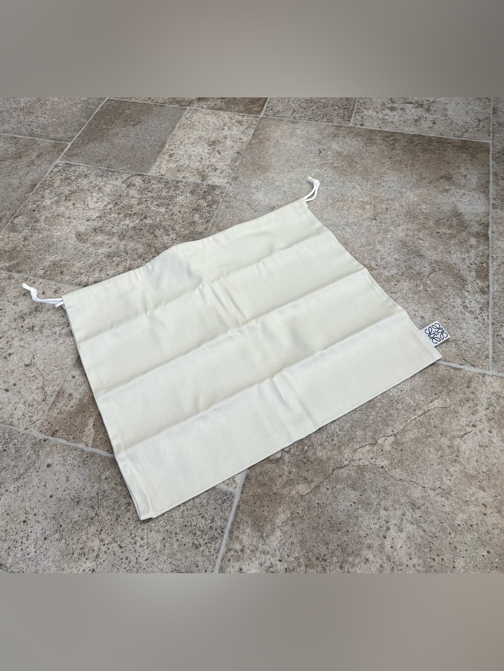 Loewe Cream Cotton Drawstring bag